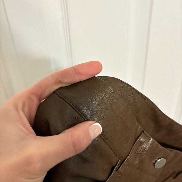 Princess Polly Dusty Brown Leather Pants - Picture 8 of 10